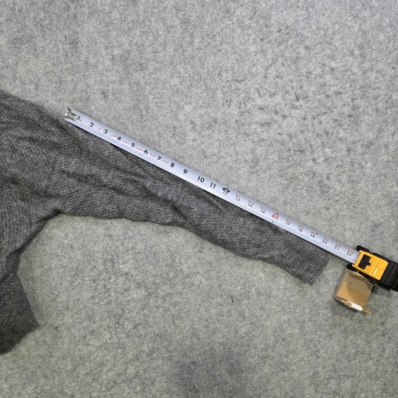 Quince Sweater Womens Large Gray Wool Alpaca Blend Mock Neck Pullover Knit - Picture 8 of 12